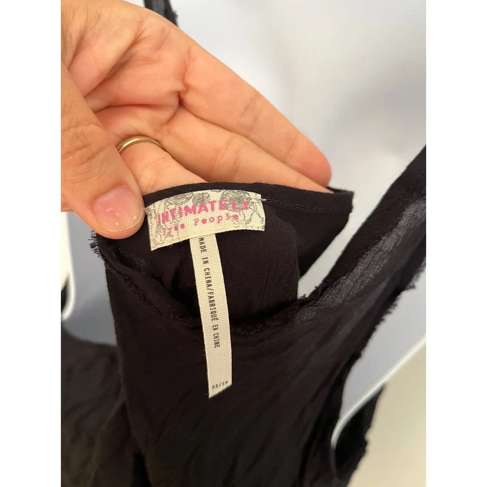 Intimately Free People Black Oversized Guaze Tank Top‎ Size XS